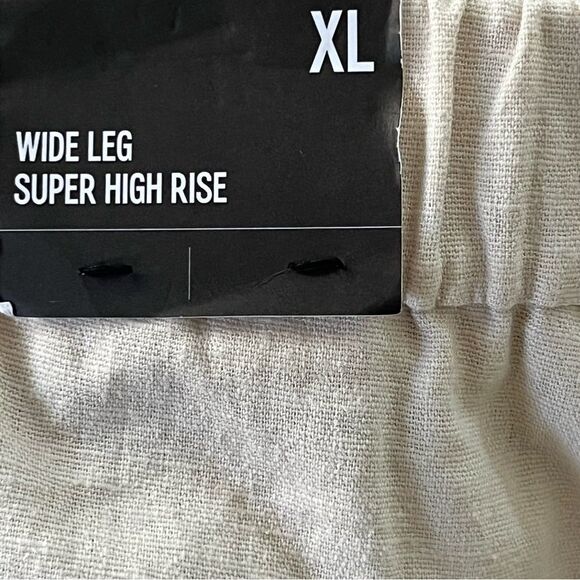 Express Pants Size XL Wide Leg Super High Rise Linen Trouser New with Tags - Picture 4 of 6